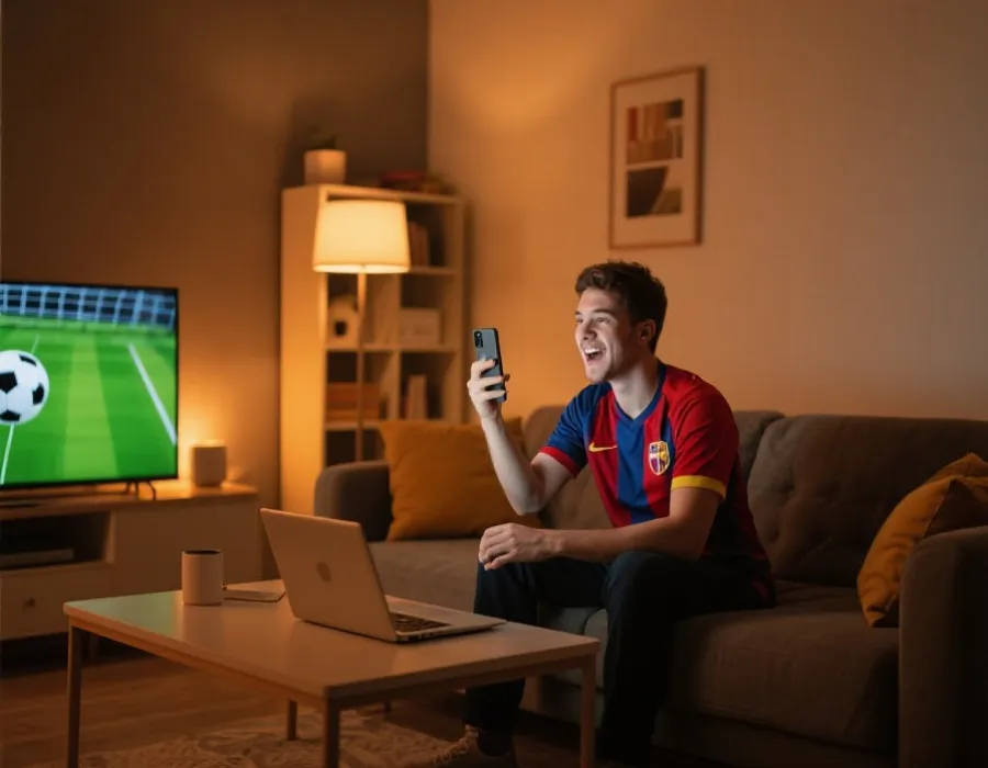 多裝置觀看世界盃直播示意